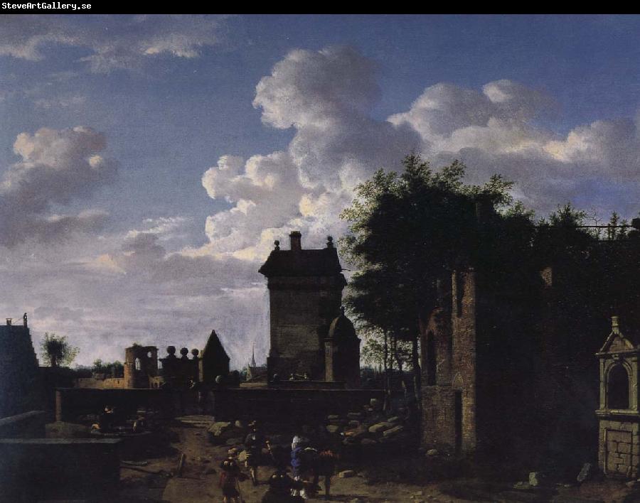 Jan van der Heyden Imagine in the cities and towns the Arc de Triomphe